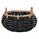 ΚΑΛΑΘΙ ΔΑΠΕΔΟΥ POTTS HM4378 ΜΑΥΡO&ΦΥΣΙΚΟ ΧΡΩΜΑ- CL RATTAN Φ62x36Yεκ.