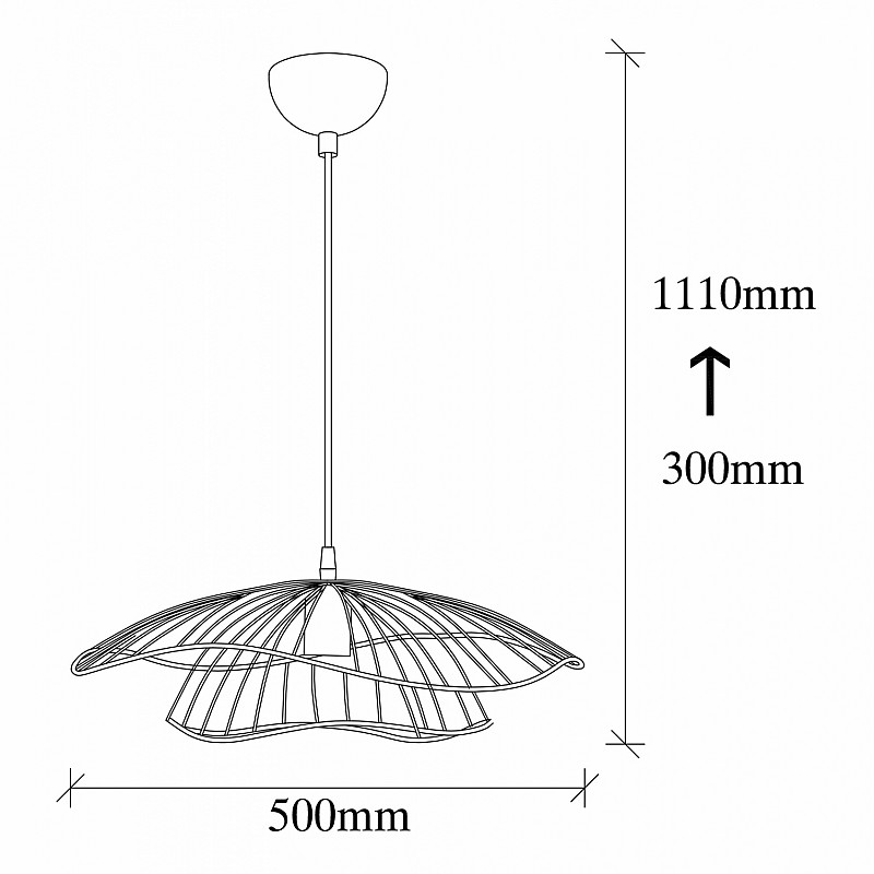 ΦΩΤΙΣΤΙΚΟ ΟΡΟΦΗΣ ΜΕΤΑΛΛΙΚΟ ΚΡΕΜΑΣΤΟ ΧΡΥΣΟ ΟΞΥΝΤΕ HM7229.04 Φ50x111 εκ.