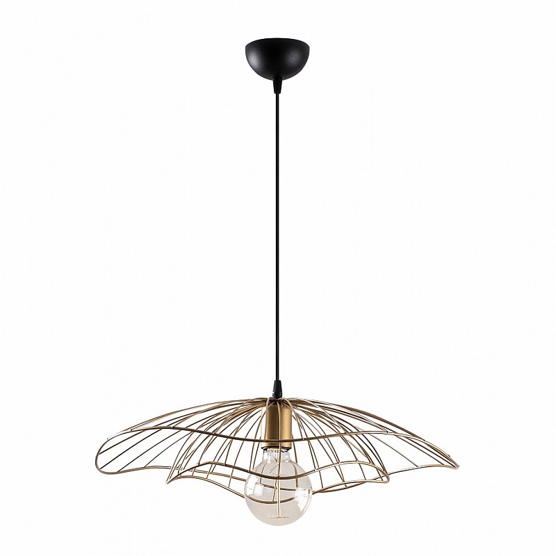 ΦΩΤΙΣΤΙΚΟ ΟΡΟΦΗΣ ΜΕΤΑΛΛΙΚΟ ΚΡΕΜΑΣΤΟ ΧΡΥΣΟ ΟΞΥΝΤΕ HM7229.04 Φ50x111 εκ.