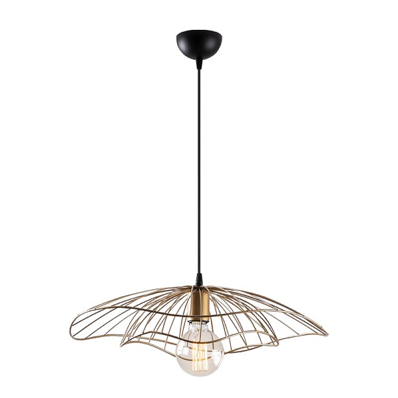 ΦΩΤΙΣΤΙΚΟ ΟΡΟΦΗΣ ΜΕΤΑΛΛΙΚΟ ΚΡΕΜΑΣΤΟ ΧΡΥΣΟ ΟΞΥΝΤΕ HM7229.04 Φ50x111 εκ.