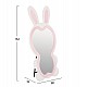 ΠΑΙΔΙΚΟΣ ΚΑΘΡΕΦΤΗΣ ΔΑΠΕΔΟΥ BUNNY HM4489.01 MDF ΡΟΖ & ΛΕΥΚΟ-ΜΑΥΡΟ STAND 80x162Υεκ.