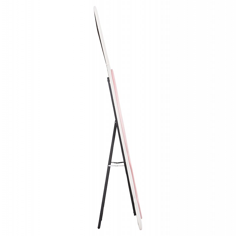 ΠΑΙΔΙΚΟΣ ΚΑΘΡΕΦΤΗΣ ΔΑΠΕΔΟΥ BUNNY HM4489.01 MDF ΡΟΖ & ΛΕΥΚΟ-ΜΑΥΡΟ STAND 80x162Υεκ.