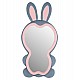 ΠΑΙΔΙΚΟΣ ΚΑΘΡΕΦΤΗΣ ΔΑΠΕΔΟΥ BUNNY HM4489.02 MDF ΡΟΖ & ΜΠΛΕ-ΜΑΥΡΟ STAND 80x162Υεκ.