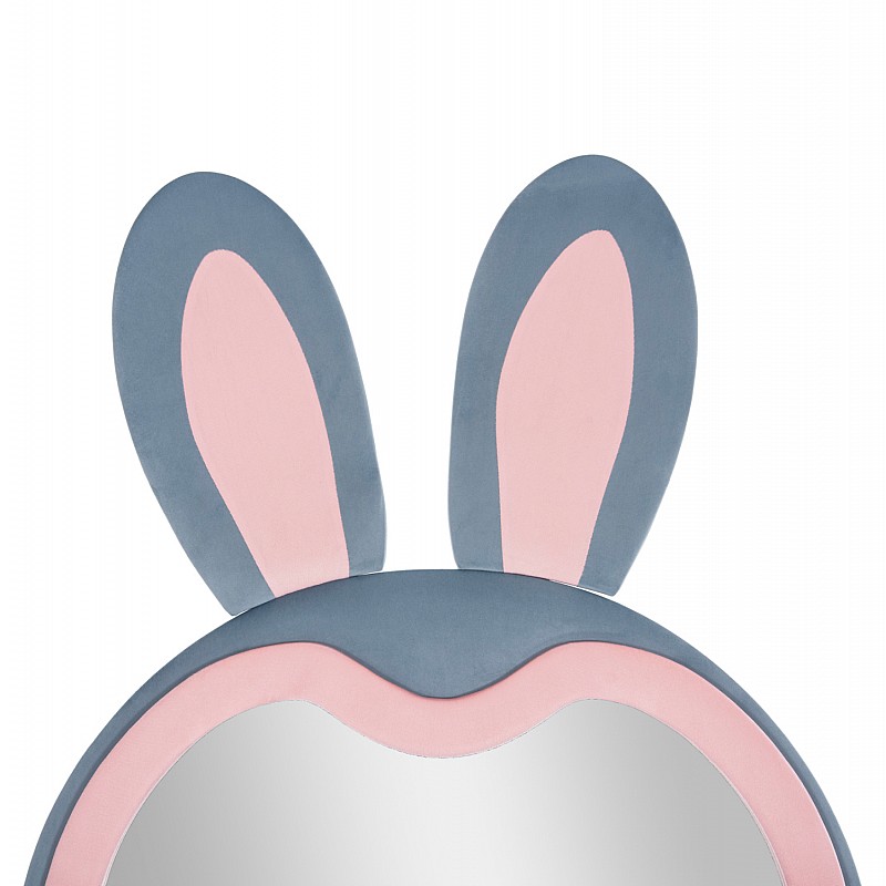 ΠΑΙΔΙΚΟΣ ΚΑΘΡΕΦΤΗΣ ΔΑΠΕΔΟΥ BUNNY HM4489.02 MDF ΡΟΖ & ΜΠΛΕ-ΜΑΥΡΟ STAND 80x162Υεκ.