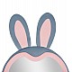 ΠΑΙΔΙΚΟΣ ΚΑΘΡΕΦΤΗΣ ΔΑΠΕΔΟΥ BUNNY HM4489.02 MDF ΡΟΖ & ΜΠΛΕ-ΜΑΥΡΟ STAND 80x162Υεκ.