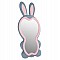 ΠΑΙΔΙΚΟΣ ΚΑΘΡΕΦΤΗΣ ΔΑΠΕΔΟΥ BUNNY HM4489.02 MDF ΡΟΖ & ΜΠΛΕ-ΜΑΥΡΟ STAND 80x162Υεκ.