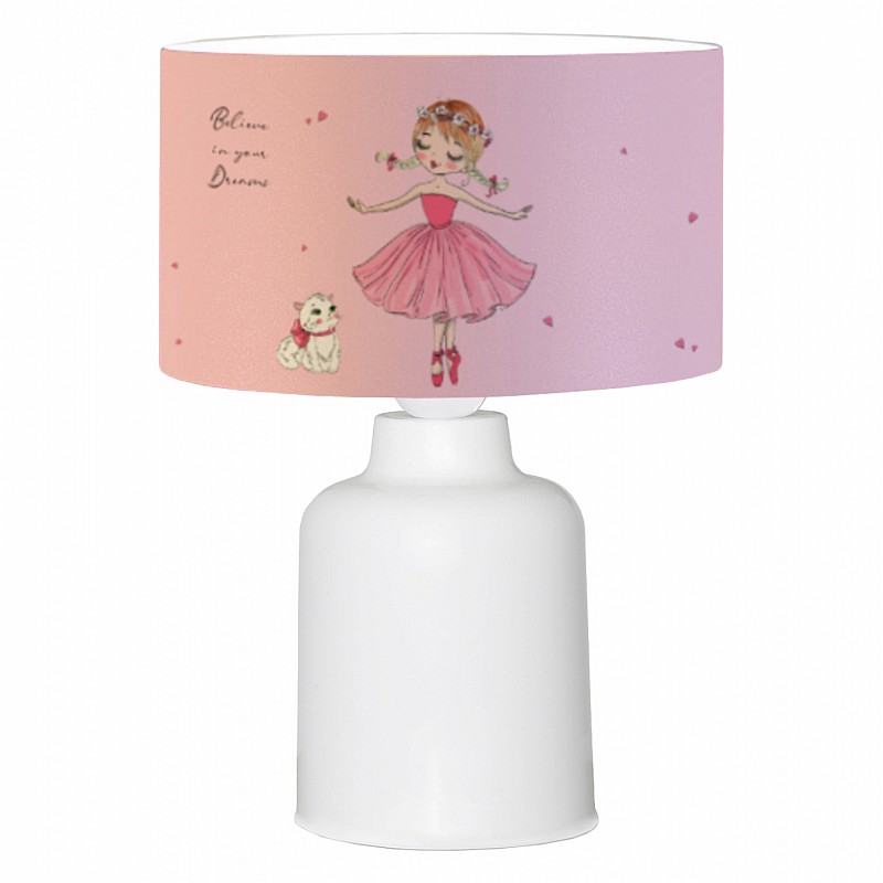 ΠΑΙΔΙΚΟ ΦΩΤΙΣΤΙΚΟ ΕΠΙΤΡΑΠΕΖΙΟ BALOO HM7577.03 ΡΟΖ ΣΧΕΔΙΟ BALLERINA Φ24x32Yεκ.