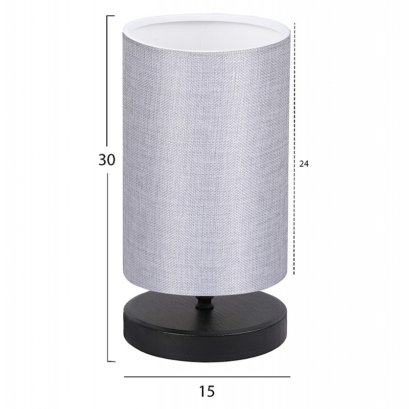 ΦΩΤΙΣΤΙΚΟ ΕΠΙΤΡΑΠΕΖΙΟ ΜΑΥΡΟ ΜΕ ΑΣΗΜΙ HM7595.03 15x30εκ.