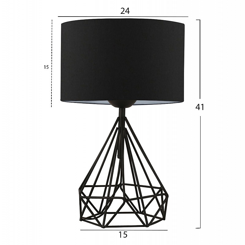 ΦΩΤΙΣΤΙΚΟ ΕΠΙΤΡΑΠΕΖΙΟ ΜΕΤΑΛΛΙΚΟ ΜΑΥΡΟ HM7605.01