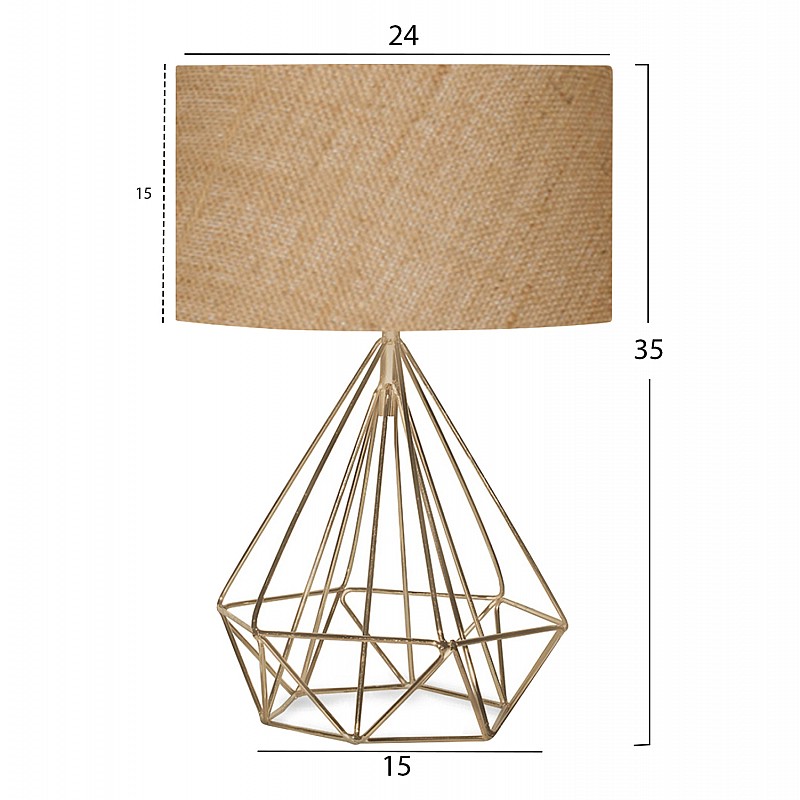 ΦΩΤΙΣΤΙΚΟ ΕΠΙΤΡΑΠΕΖΙΟ ΜΕΤΑΛΛΙΚΟ ΜΠΕΖ ΧΡΥΣΟ HM7606.01