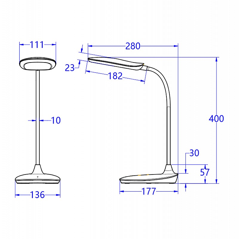 ΦΩΤΙΣΤΙΚΟ ΓΡΑΦΕΙΟΥ LED BLAIN HM4444.03 ΓΑΛΑΖΙΟ-ΛΕΥΚΟ ABS 13,6x17,7x40Υ εκ. ΦΩΤΙΣΤΙΚΟ ΓΡΑΦΕΙΟΥ LED BLAIN HM4444.03 ΓΑΛΑΖΙΟ-ΛΕΥΚΟ ABS 13,6x17,7x40Υ εκ.