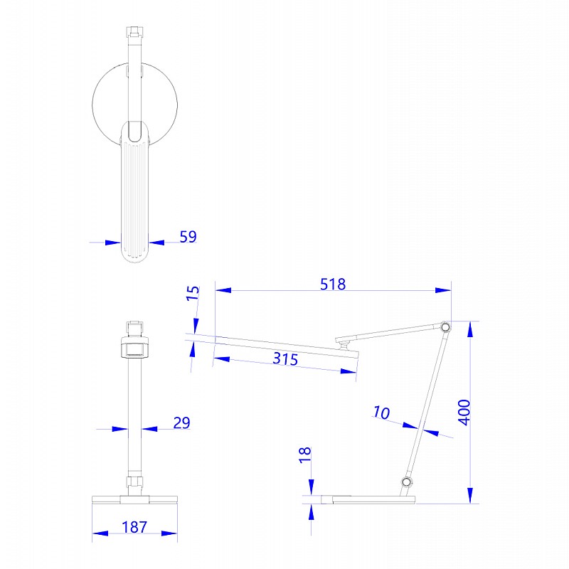 ΦΩΤΙΣΤΙΚΟ ΓΡΑΦΕΙΟΥ LED BLAIN PRO HM4454.02 ΜΑΥΡΗ ΒΑΣΗ ABS-ΓΚΡΙ ΑΛΟΥΜΙΝΙΟ 51,8x40Υεκ. ΦΩΤΙΣΤΙΚΟ ΓΡΑΦΕΙΟΥ LED BLAIN PRO HM4454.02 ΜΑΥΡΗ ΒΑΣΗ ABS-ΓΚΡΙ ΑΛΟΥΜΙΝΙΟ 51,8x40Υεκ.
