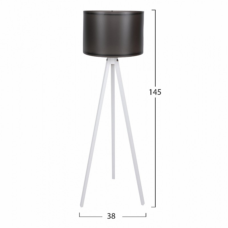 ΦΩΤΙΣΤΙΚΟ ΔΑΠΕΔΟΥ ΞΥΛΙΝΟ CAGNEY ΛΕΥΚΟ ΜΕ ΜΑΥΡΟ ΚΑΠΕΛΟ HM7272.05 Φ38x145 εκ.