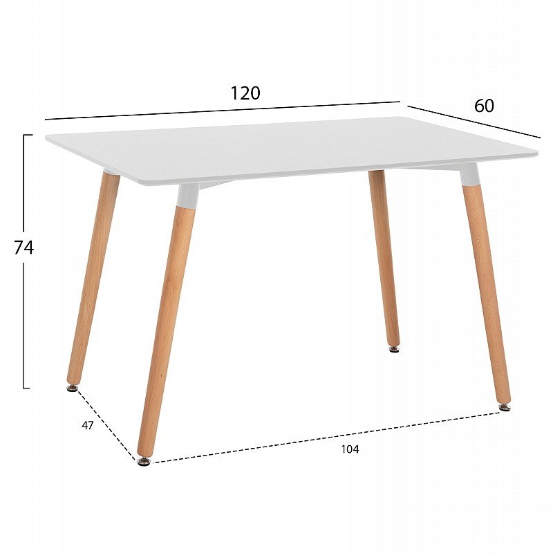 ΣΕΤ ΤΡΑΠΕΖΑΡΙΑΣ 5ΤΜΧ VEGAS HM21184 MDF TOP ΣΕ ΛΕΥΚΟ--ΠΟΔΙΑ ΟΞΙΑΣ