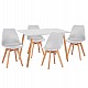 ΣΕΤ ΤΡΑΠΕΖΑΡΙΑΣ 5ΤΜΧ VEGAS HM21184 MDF TOP ΣΕ ΛΕΥΚΟ--ΠΟΔΙΑ ΟΞΙΑΣ