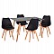 ΣΕΤ ΤΡΑΠΕΖΑΡΙΑΣ 5ΤΜΧ VEGAS HM21185 MDF TOP ΣΕ ΣΚΟΥΡΟ ΓΚΡΙ--ΠΟΔΙΑ ΟΞΙΑΣ