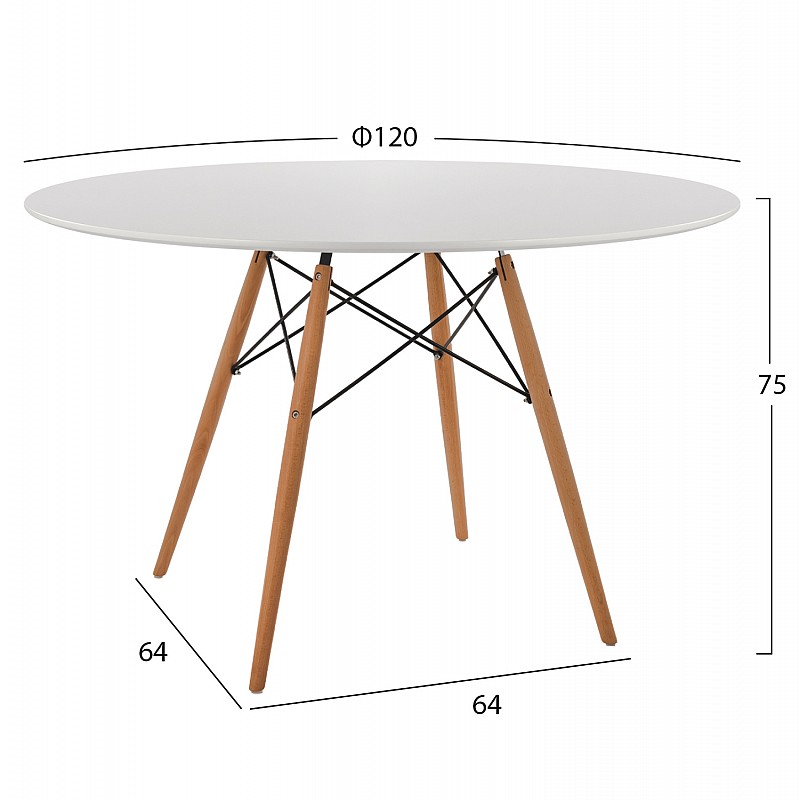 ΣΕΤ ΤΡΑΠΕΖΑΡΙΑΣ 5ΤΜΧ MAGGIE HM21186 MDF TOP & ΠΟΛΥΠΡΟΠΥΛΕΝΙΟ ΣΕ ΛΕΥΚΟ ΧΡΩΜΑ
