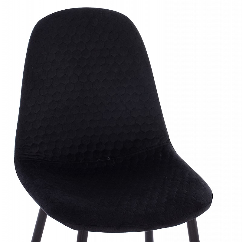 ΣΕΤ ΤΡΑΠΕΖΑΡΙΑΣ 5ΤΜΧ BROLIN HM21191 MDF TOP-ΜΕΤΑΛΛΙΚΑ ΠΟΔΙΑ-ΒΕΛΟΥΔΟ--ΜΑΥΡΟ