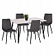 ΣΕΤ ΤΡΑΠΕΖΑΡΙΑΣ 5ΤΜΧ LATRELL HM21192 ΤΡΑΠΕΖΙ ΚΕΡΑΜΙΚΟ TOP-ΒΕΛΟΥΔΟ ΓΚΡΙ ΚΑΡΕΚΛΕΣ