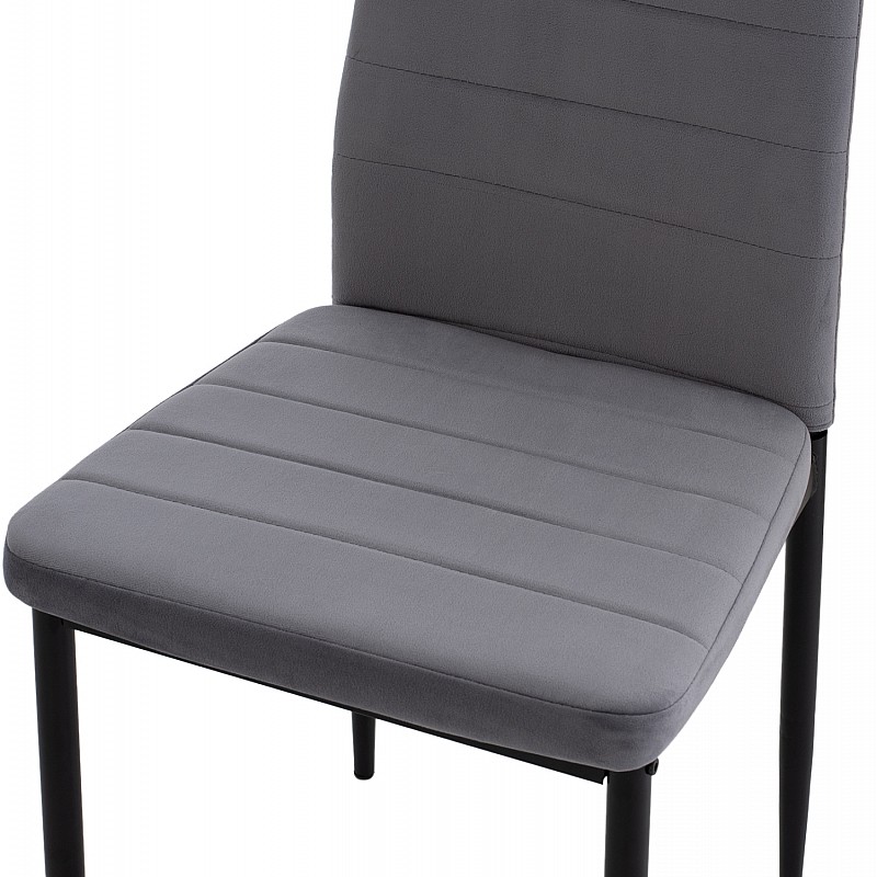 ΣΕΤ ΤΡΑΠΕΖΑΡΙΑΣ 5ΤΜΧ LADY HM21199.01 ΓΥΑΛΙ--ΜΕΤΑΛΛΟ ΣΕ ΜΑΥΡΟ & ΒΕΛΟΥΔΟ ΓΚΡΙ