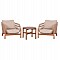 LOUNGE ΣΕΤ SANJI HM21214 ΤΡΑΠΕΖΙ & 2 ΠΟΛΥΘΡΟΝΕΣ--ΞΥΛΟ ΑΚΑΚΙΑΣ-ΑΛΟΥΜΙΝΙΟ-ΣΧΟΙΝΙ