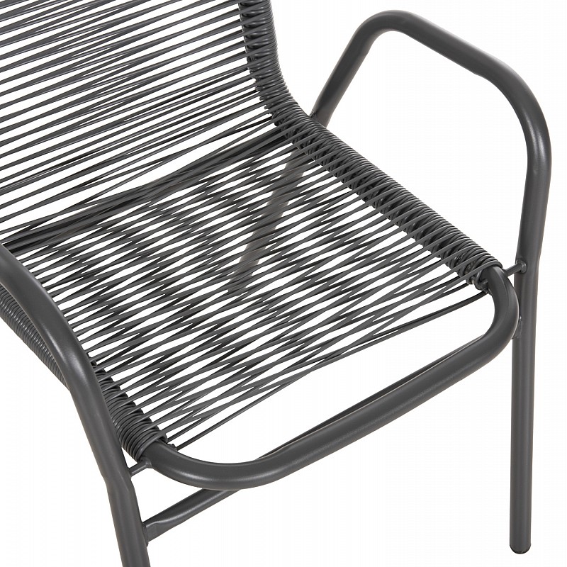 ΣΕΤ ΤΡΑΠΕΖΑΡΙΑΣ 5ΤΜΧ AVRIL HM21221 ΚΑΡΕΚΛΕΣ ΜΕΤΑΛΛΙΚΕΣ & ΤΡΑΠΕΖΙ 110x60 ΓΚΡΙ