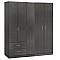 ΝΤΟΥΛΑΠΑ 5ΦΥΛΛΗ CAESAR HM21234.01 ΜΕΛΑΜΙΝΗ ΧΡΩΜΑ ZEBRANO 150x42.5x181Υεκ
