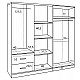 ΝΤΟΥΛΑΠΑ 6ΦΥΛΛΗ BLAKELY HM21235.01 ΜΕΛΑΜΙΝΗ ΧΡΩΜΑ ZEBRANO 201x43x181Υεκ