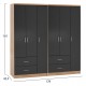 ΝΤΟΥΛΑΠΑ 6ΦΥΛΛΗ CAESAR HM21236.01 ΜΕΛΑΜΙΝΗ SONAMA & ΣΚΟΥΡΟ ΓΚΡΙ 180x42,5Χ181Υεκ. ΝΤΟΥΛΑΠΑ 6ΦΥΛΛΗ CAESAR HM21236.01 ΜΕΛΑΜΙΝΗ SONAMA & ΣΚΟΥΡΟ ΓΚΡΙ 180x42,5Χ181Υεκ.