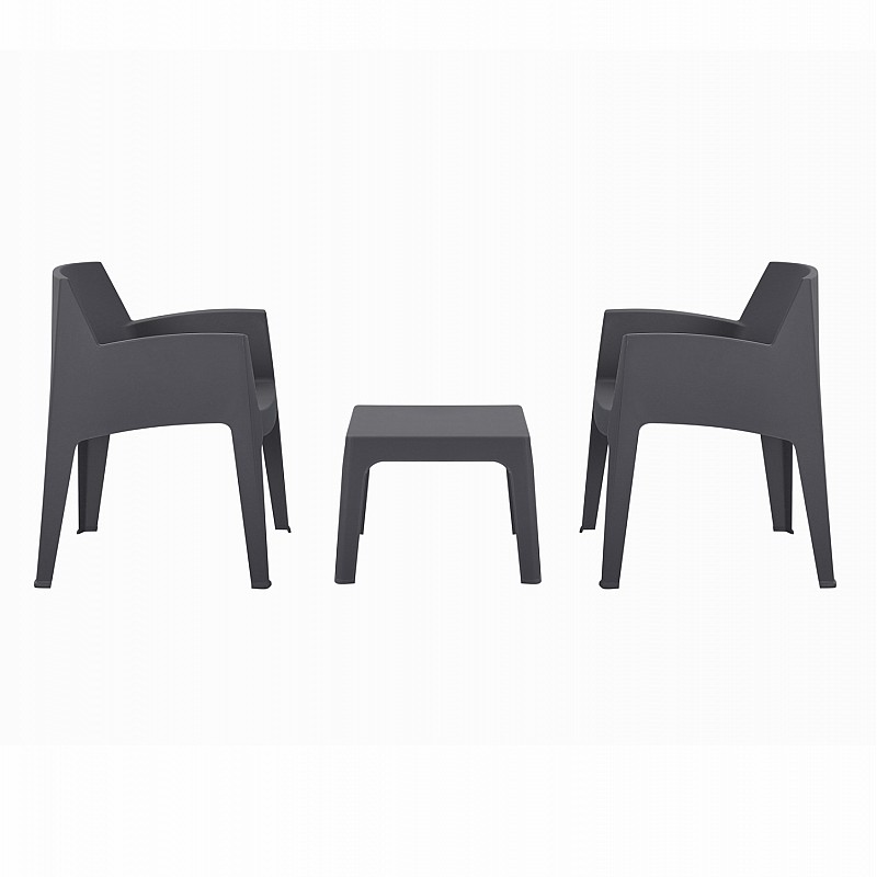 ΣΕΤ 3ΤΜΧ ΠΟΛΥΠΡΟΠΥΛΕΝΙΟΥ SLEEK HM21267.10 ΤΡΑΠΕΖΑΚΙ & 2 ΠΟΛΥΘΡΟΝΕΣ-ΓΚΡΙ