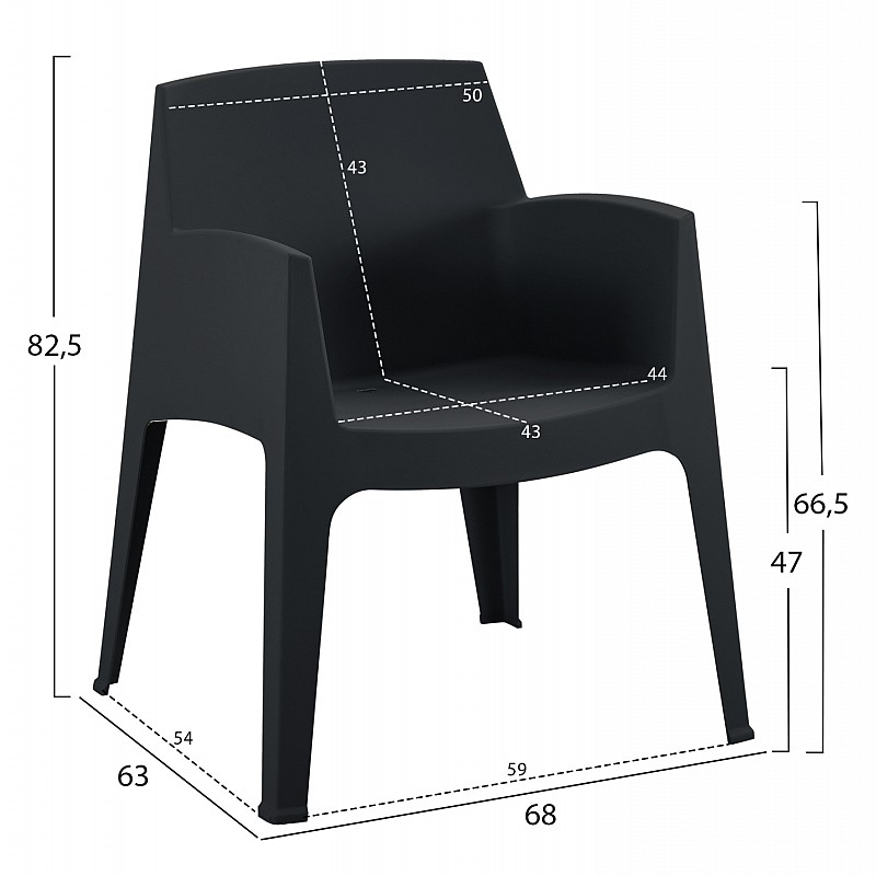 ΣΕΤ ΣΑΛΟΝΙ ΕΞ.ΧΩΡΟΥ 4ΤΜΧ SLEEK HM21268.02 ΜΑΥΡΟ ΠΟΛΥΠΡΟΠΥΛΕΝΙΟ