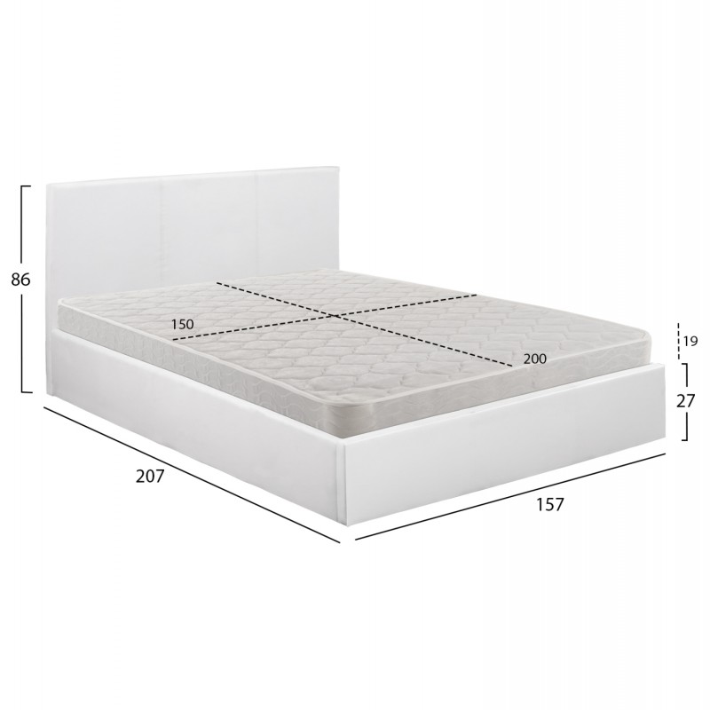 ΚΡΕΒΑΤΙ ΔΙΠΛΟ & ΣΤΡΩΜΑ BOBBI HM21271.01 ΛΕΥΚΟ PU ΜΕ ΑΠΟΘ.ΧΩΡΟ--ΓΙΑ 150x200εκ ΚΡΕΒΑΤΙ ΔΙΠΛΟ & ΣΤΡΩΜΑ BOBBI HM21271.01 ΛΕΥΚΟ PU ΜΕ ΑΠΟΘ.ΧΩΡΟ--ΓΙΑ 150x200εκ