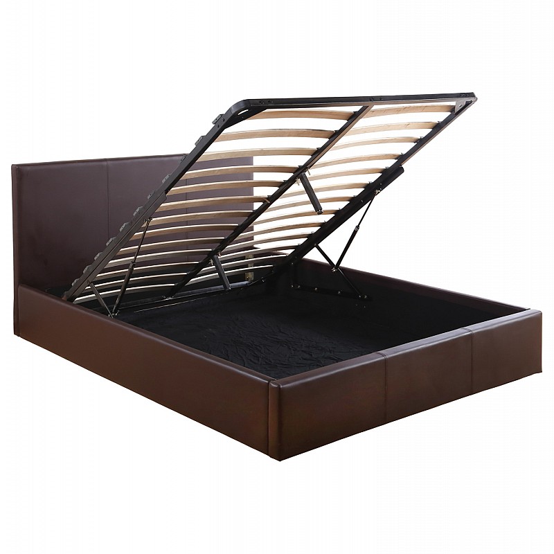 ΚΡΕΒΑΤΙ ΔΙΠΛΟ & ΣΤΡΩΜΑ BOBBI HM21271.02 ΚΑΦΕ PU ΜΕ ΑΠΟΘ.ΧΩΡΟ--ΓΙΑ 150x200εκ