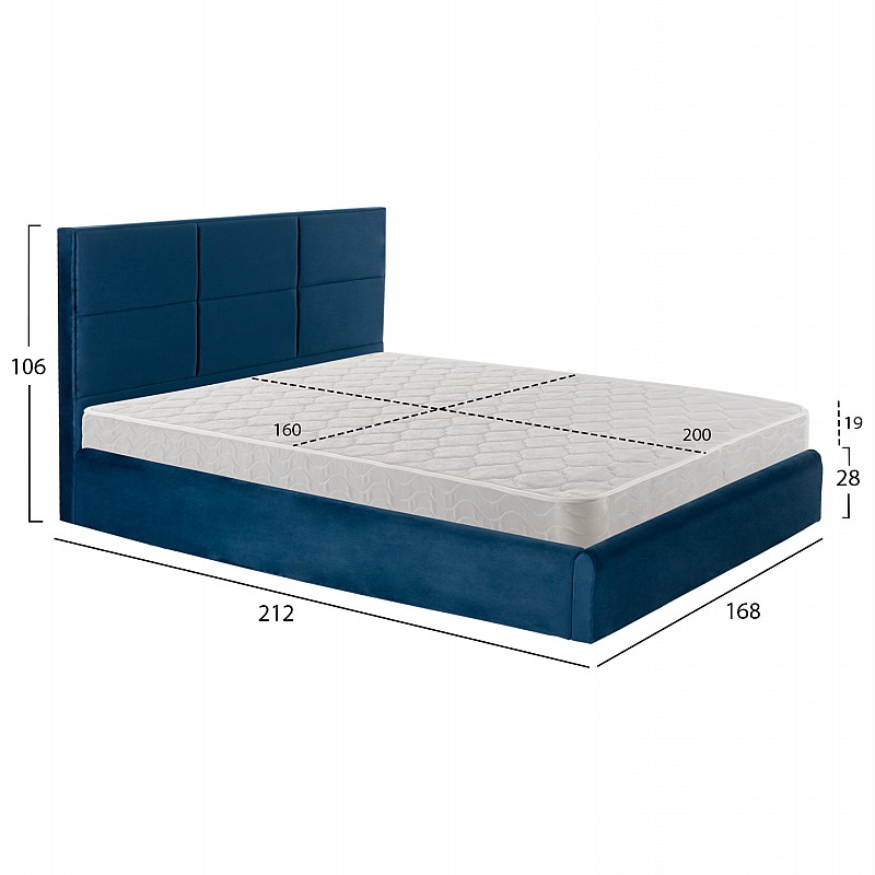 ΚΡΕΒΑΤΙ ΔΙΠΛΟ & ΣΤΡΩΜΑ BRILEY HM21272.03 ΜΠΛΕ ΒΕΛΟΥΔΟ ΜΕ ΑΠΟΘ.ΧΩΡΟ--ΓΙΑ 160x200εκ ΚΡΕΒΑΤΙ ΔΙΠΛΟ & ΣΤΡΩΜΑ BRILEY HM21272.03 ΜΠΛΕ ΒΕΛΟΥΔΟ ΜΕ ΑΠΟΘ.ΧΩΡΟ--ΓΙΑ 160x200εκ