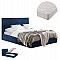 ΚΡΕΒΑΤΙ ΔΙΠΛΟ & ΣΤΡΩΜΑ BRILEY HM21272.03 ΜΠΛΕ ΒΕΛΟΥΔΟ ΜΕ ΑΠΟΘ.ΧΩΡΟ--ΓΙΑ 160x200εκ
