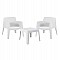 ΣΕΤ LOUNGE 3ΤΜΧ SLEEK HM21274.01 ΛΕΥΚΟ ΠΟΛΥΠΡΟΠΥΛΕΝΙΟ