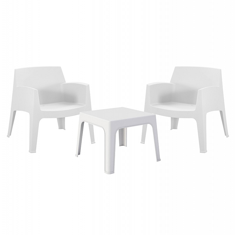 ΣΕΤ LOUNGE 3ΤΜΧ SLEEK HM21274.01 ΛΕΥΚΟ ΠΟΛΥΠΡΟΠΥΛΕΝΙΟ