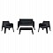 ΣΕΤ LOUNGE 4ΤΜΧ SLEEK HM21275.02 ΜΑΥΡΟ ΠΟΛΥΠΡΟΠΥΛΕΝΙΟ