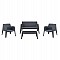 ΣΕΤ LOUNGE 4ΤΜΧ SLEEK HM21275.10 ΓΚΡΙ ΠΟΛΥΠΡΟΠΥΛΕΝΙΟ