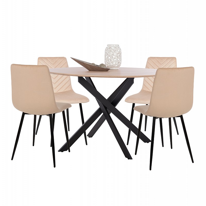 ΣΕΤ ΤΡΑΠΕΖΑΡΙΑΣ 5ΤΜΧ ROSARIO HM21278 MDF TOP ΣΤΡΟΓΓΥΛΟ-ΒΕΛΟΥΔΟ ΕΚΡΟΥ & ΜΕΤΑΛΛΟ ΣΕΤ ΤΡΑΠΕΖΑΡΙΑΣ 5ΤΜΧ ROSARIO HM21278 MDF TOP ΣΤΡΟΓΓΥΛΟ-ΒΕΛΟΥΔΟ ΕΚΡΟΥ & ΜΕΤΑΛΛΟ