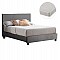 ΚΡΕΒΑΤΙ ΜΕ ΣΤΡΩΜΑ BECCA HM21283.04 ΓΚΡΙ ΥΦΑΣΜΑ--ΓΙΑ 150x200εκ