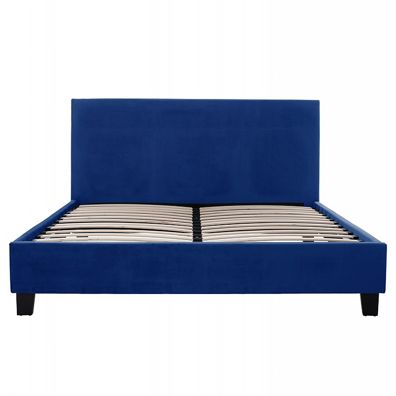 ΚΡΕΒΑΤΙ ΜΕ ΣΤΡΩΜΑ BECCA HM21283.07 ΜΠΛΕ ΒΕΛΟΥΔΟ--ΓΙΑ 150x200εκ