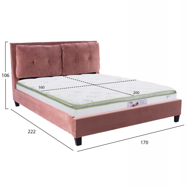 ΚΡΕΒΑΤΙ ΜΕ ΣΤΡΩΜΑ BILLIE HM21284.05 ΣΑΠΙΟ ΜΗΛΟ ΒΕΛΟΥΔΟ--ΓΙΑ 160x200εκ ΚΡΕΒΑΤΙ ΜΕ ΣΤΡΩΜΑ BILLIE HM21284.05 ΣΑΠΙΟ ΜΗΛΟ ΒΕΛΟΥΔΟ--ΓΙΑ 160x200εκ