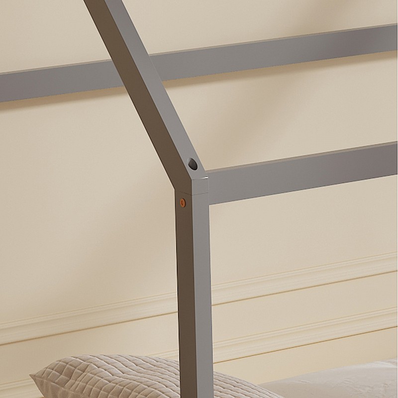 ΚΡΕΒΑΤΙ ΠΑΙΔΙΚΟ ΜΕ ΣΤΡΩΜΑ PEPE HM21302.02 ΞΥΛΟ ΠΕΥΚΟΥ ΣΕ ΓΚΡΙ--ΣΤΡΩΜΑ 90x190εκ