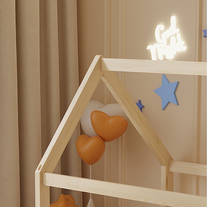 ΚΡΕΒΑΤΙ ΠΑΙΔΙΚΟ ΜΕ ΣΤΡΩΜΑ PEPE HM21303 ΞΥΛΟ ΠΕΥΚΟΥ ΣΕ ΦΥΣΙΚΟ--ΣΤΡΩΜΑ 70x140εκ