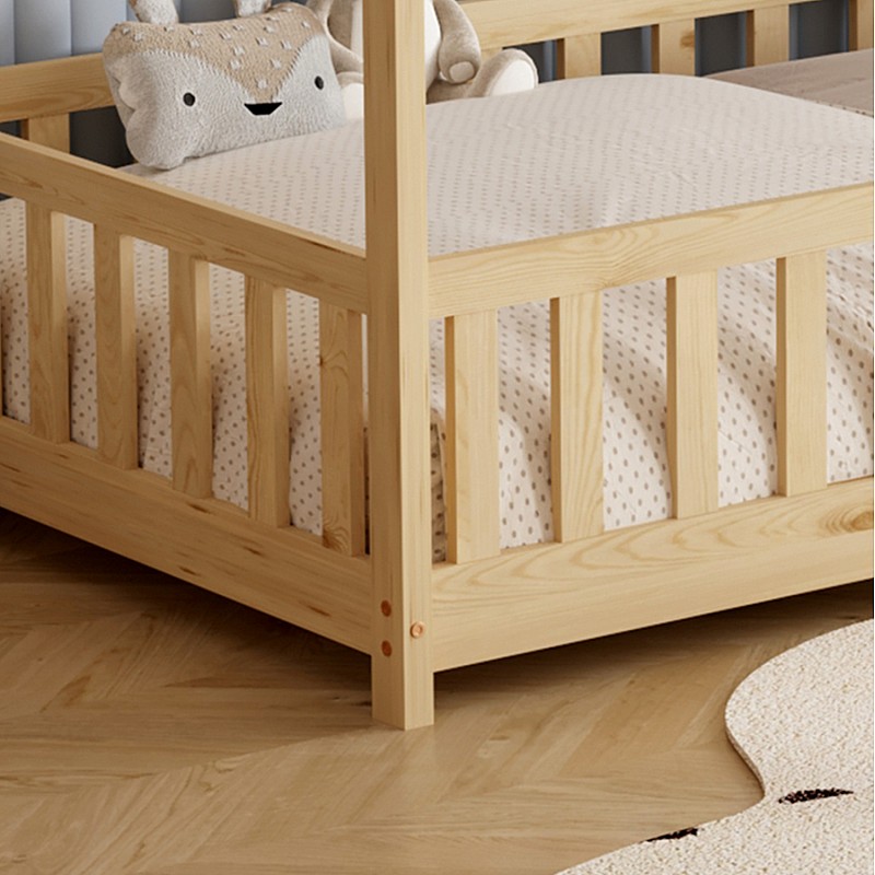 ΚΡΕΒΑΤΙ ΠΑΙΔΙΚΟ ΜΕ ΣΤΡΩΜΑ PHYLLIS HM21304 ΞΥΛΟ ΠΕΥΚΟΥ ΣΕ ΦΥΣΙΚΟ--ΣΤΡΩΜΑ 90x190εκ