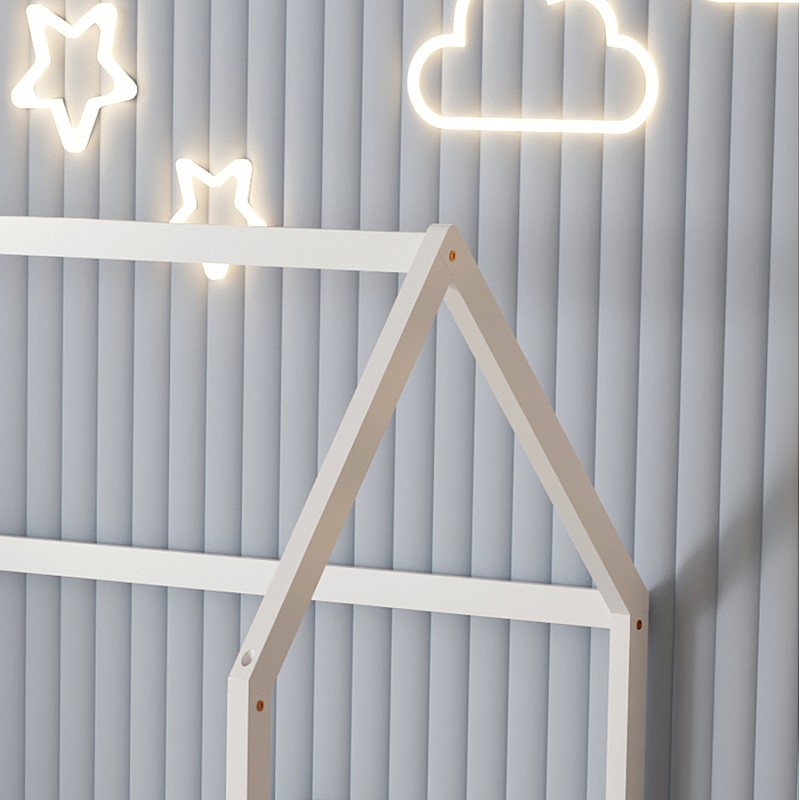 ΚΡΕΒΑΤΙ ΠΑΙΔΙΚΟ ΜΕ ΣΤΡΩΜΑ PHYLLIS HM21304.01 ΞΥΛΟ ΠΕΥΚΟΥ ΣΕ ΛΕΥΚΟ--ΣΤΡΩΜΑ 90x190εκ