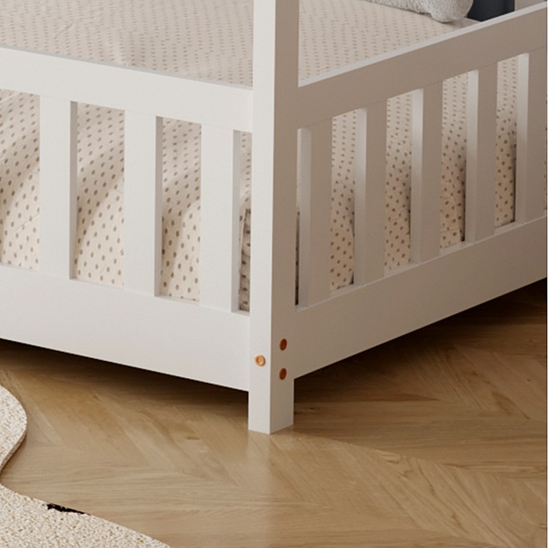 ΚΡΕΒΑΤΙ ΠΑΙΔΙΚΟ ΜΕ ΣΤΡΩΜΑ PHYLLIS HM21304.01 ΞΥΛΟ ΠΕΥΚΟΥ ΣΕ ΛΕΥΚΟ--ΣΤΡΩΜΑ 90x190εκ