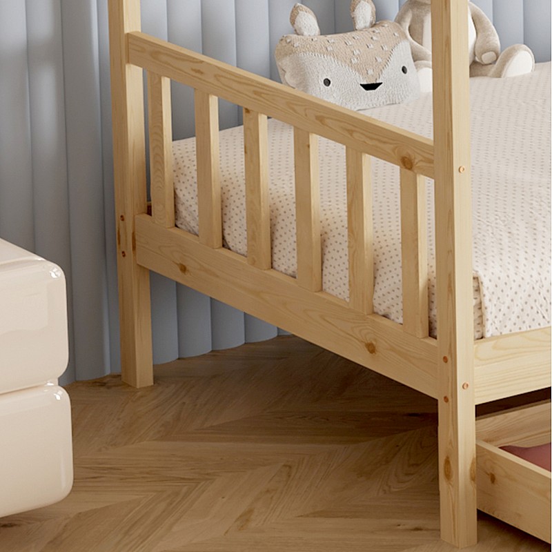 ΚΡΕΒΑΤΙ ΠΑΙΔΙΚΟ ΜΕ ΣΤΡΩΜΑ KLARICE HM21305 ΞΥΛΟ ΠΕΥΚΟΥ ΣΕ ΦΥΣΙΚΟ--ΣΤΡΩΜΑ 90x190εκ