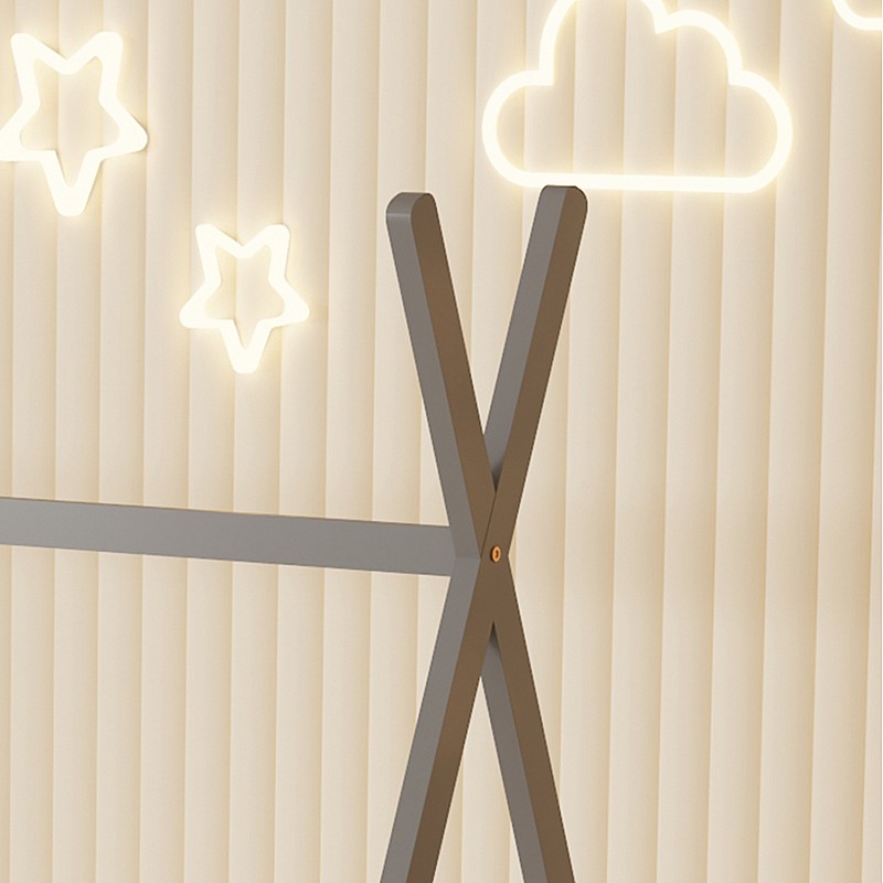 ΚΡΕΒΑΤΙ ΠΑΙΔΙΚΟ ΜΕ ΣΤΡΩΜΑ MUNK HM21306.02 ΞΥΛΟ ΠΕΥΚΟΥ ΣΕ ΓΚΡΙ--ΣΤΡΩΜΑ 90x190εκ